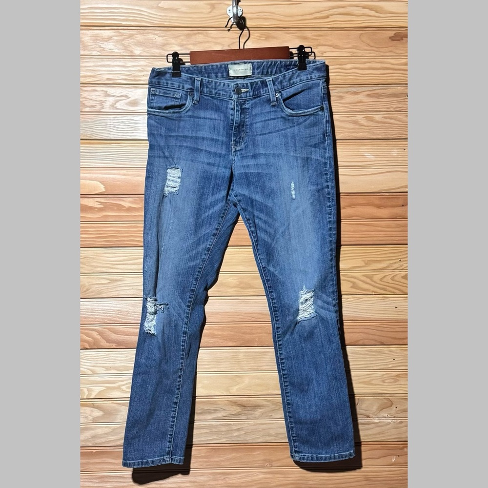 41 Hawthorn Distressed Blue Cropped Jeans